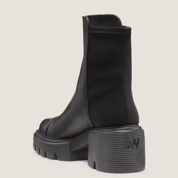 Stuart Weitzman 5050 SoHo Bootie Black Leather - Picture 4 of 7